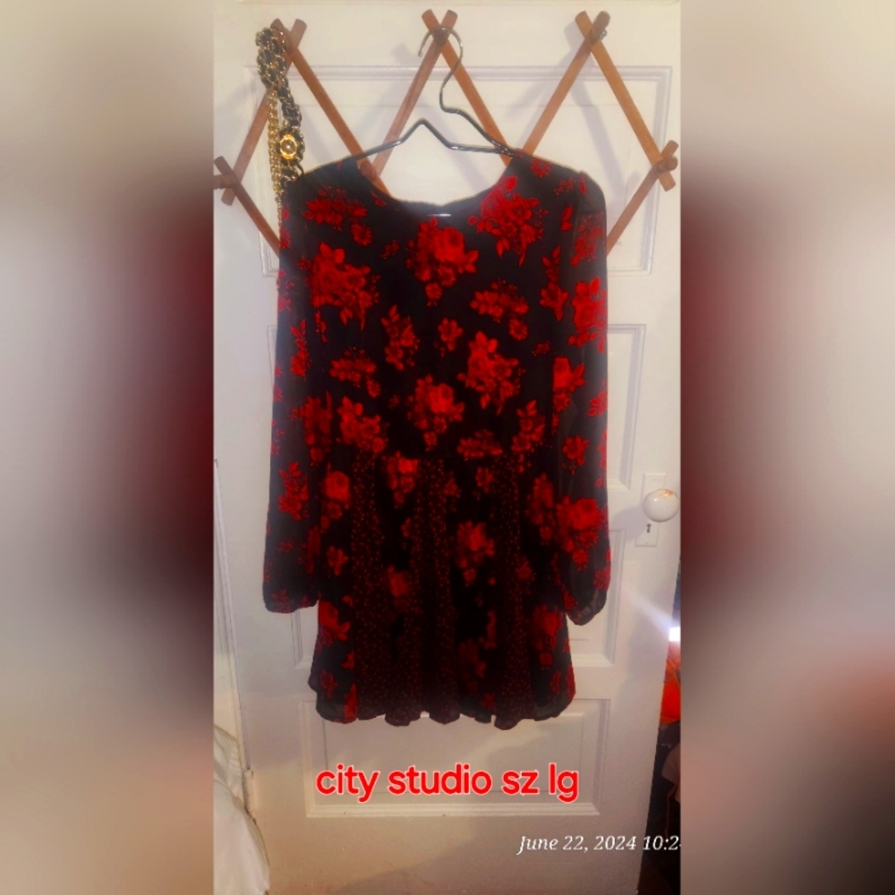 Beautiful red and black dress